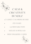 Calm & Creativity Bundle – 3 Adult Colouring Books (153 Pages)(Printable PDF)