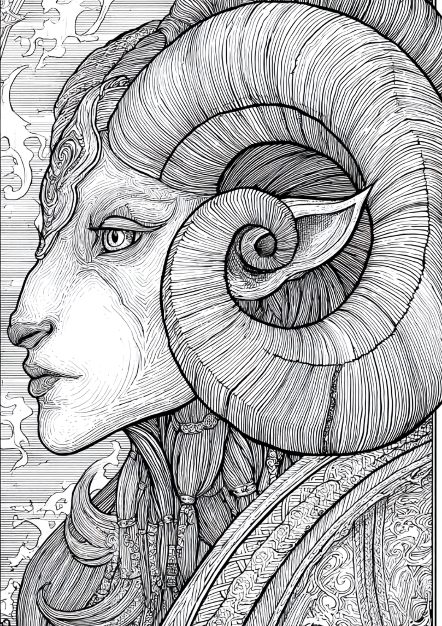 Fantasy Creatures -Adult Colouring Book (Printable PDF)