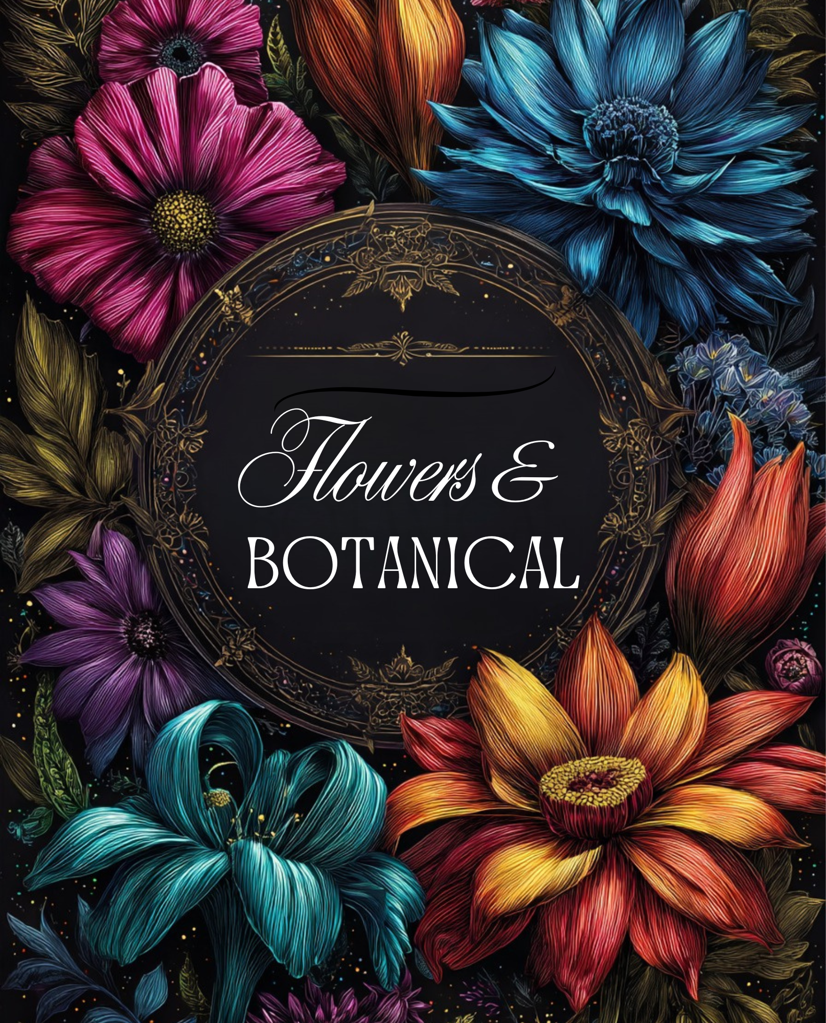 Calm & Creativity Bundle – 3 Adult Colouring Books (153 Pages)(Printable PDF)